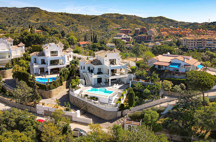 luxury villa marbella sky view